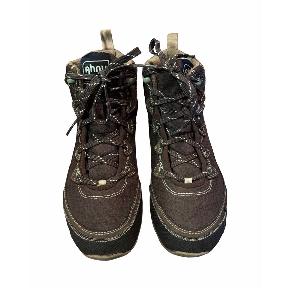 Ahnu Hiking Boot Womans 6.5 Brown Sugarpine Waterproof Outdoor Trail Leather